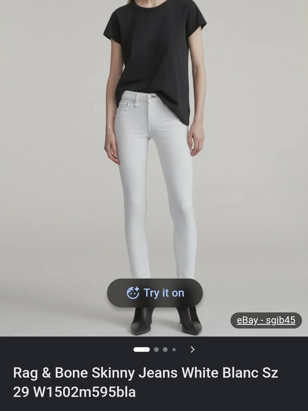 rag & bone White Skinny Jeans - Classic Slim Fit